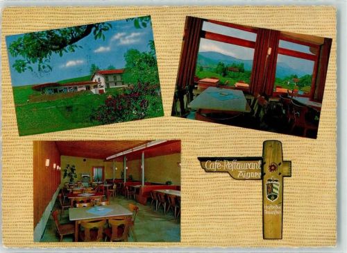 Alzing Cafe-Gasthaus Aigner Gaststube Holzwegweiser