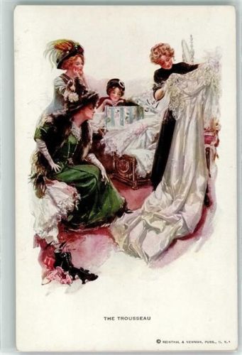 Reinthal & Newman Nr. 187 The Trousseau Glamour Hochzeitskleid aussuchen sign. Fi Fisher, H. Künstlerkarte