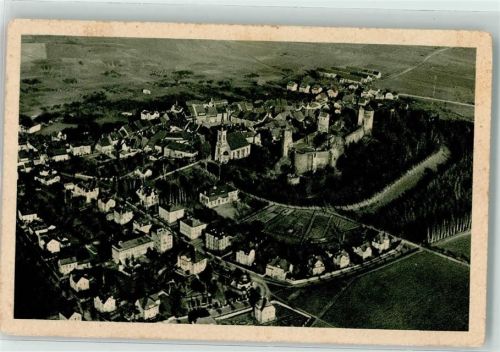 Stolpen Fliegeraufnahme Schlossruine