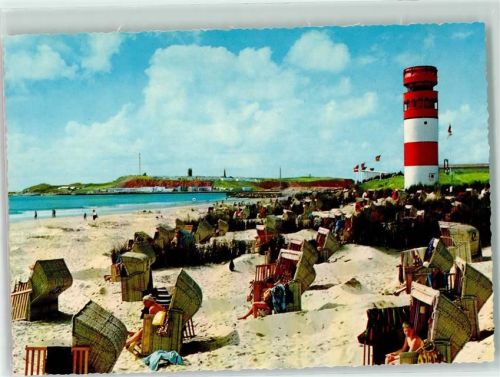 Helgoland Strand Strandkörbe Leuchtturm