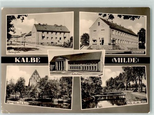 Kalbe Gartenstraße Burggraben und Ruine Kulturhaus