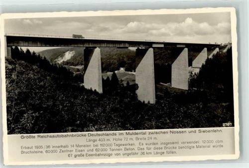 Nossen Größte Reichsautobahnbrücke im Muldental Siebenlehn