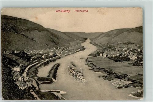 Alf 1910 Bullay an der Mosel Seitenraddampfer