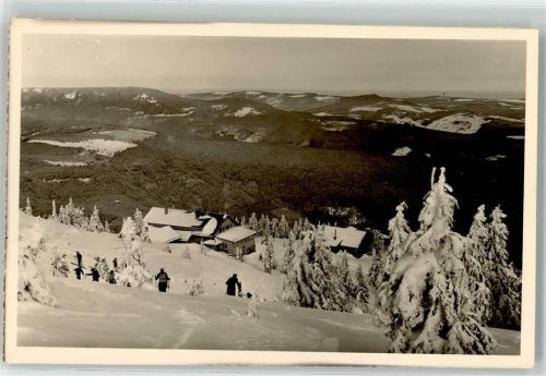 Arberschutzhaus Winter Schnee Ort handschriftlich Großer Arber Ski Sport