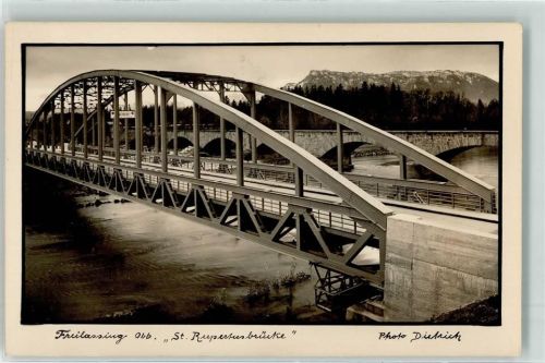 83395 W8228 Freilassing Foto AK St. Rupertusbrücke
