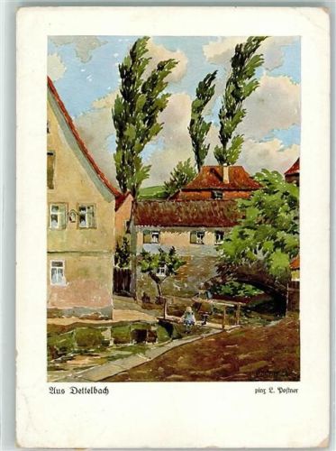 Dettelbach Aquarell von L. Postner