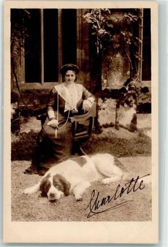 Großherzogin Charlotte von Luxemburg mit Berner Sennenhund Württembergischer Landesverein