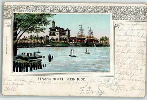 Steinhude 1904 Strand Hotel Leuchtfenster