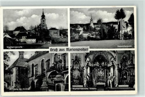 Marienweiher Wallfahrtskirche Inneres Eingang der Kirche