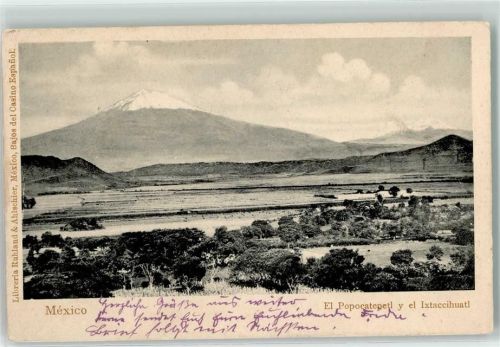 Mexiko City 1906 el Popocatepetl y el Ixtaccihuatl