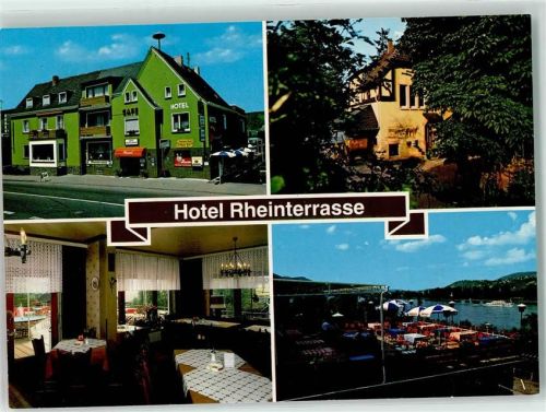Rhens Hotel Rheinterrasse Gastraum Terrasse