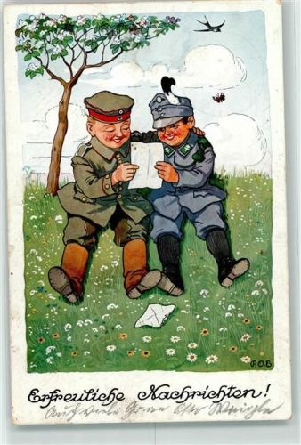 1915 Erfreuliche Nachricht Soldaten Brief FeldpostK.W Feldpostexp. 7 Landwehrdivision