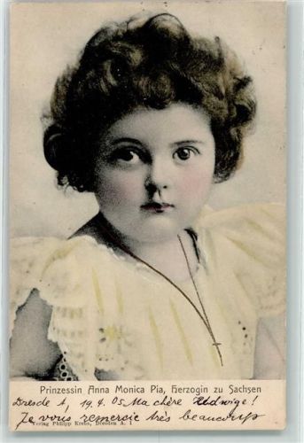 Prinzessin Anna Monica Pia Herzogin zu Sachsen Adel Sachsen 1905