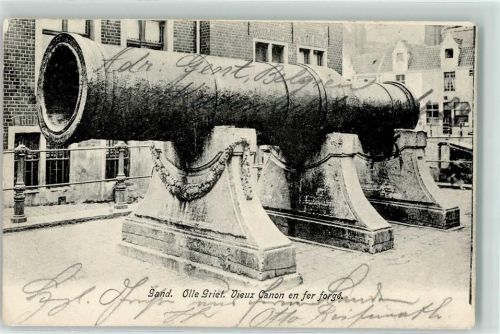 Gand 1903 Olle Griet - Vieux Canon en fer forge AK