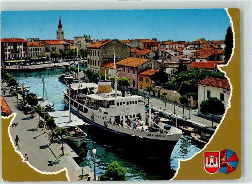 Grado Ambriabella Ausflugsdampfer Segelboot Wappen