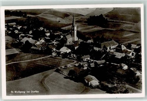 Dorfen Fliegeraufnahme Kirche St. Wolfgang Posthilfstelle