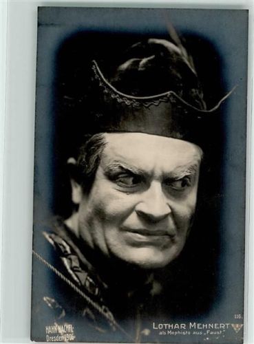 Lothar Mehnert als Mephisto , Foto Hahn Nachf. Dresden 116 Theaterschauspieler Foto AK