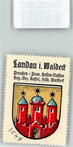 Landau Wappen Kaffee Hag ca. 1920-1940 Rote Burg