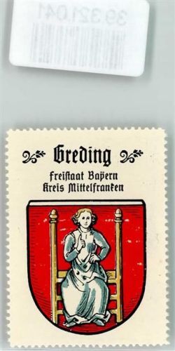 Greding Wappen Kaffee Hag ca. 1920-1940
