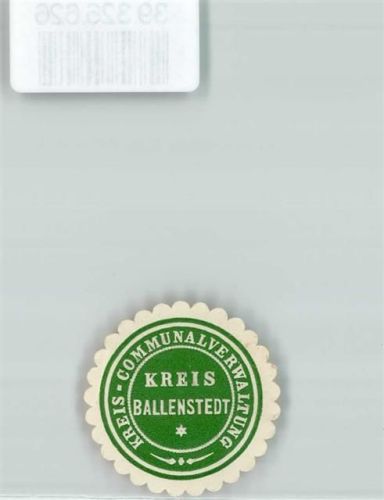 Ballenstedt Kreis-Communalverwaltung Kreis Ballenstedt