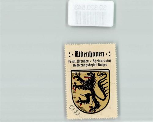Aldenhoven Wappen Kaffee Hag ca. 1920-1940