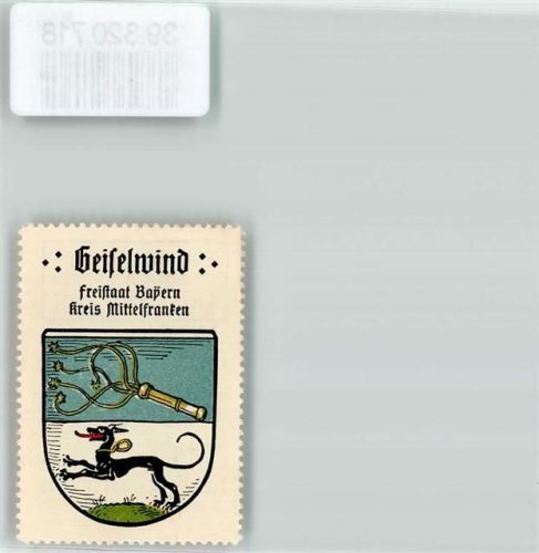 Geiselwind Wappen Kaffee Hag Nr. 26 ca. 1920-1940 Geisel Windhund