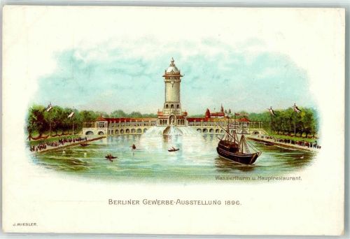 Treptow 1896 Gewerbe Ausstellung 1896 Hauptrestaurant Wasserturm
