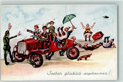 Soeben glücklich angekommen Dackel Polizist Schw.KV Nr.252