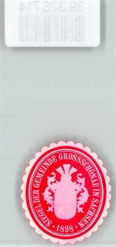 Großschönau Siegel der Gemeinde Grossschönau in Sachsen 1898