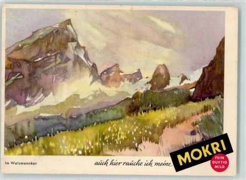 Mokri Künstlerkarten aus der Anzeigenserie der W. Lande GmbH München