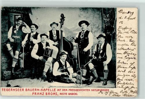 Tegernsee 1906 Tegernseer Bauern-Kapelle , Tracht Ziehharmonika