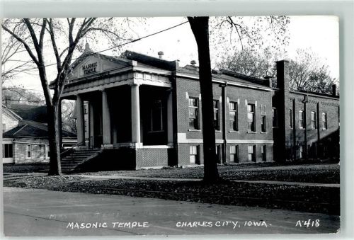 Minneapolis Masonic Tempel Charles City Iowa Freimaurer Foto AK