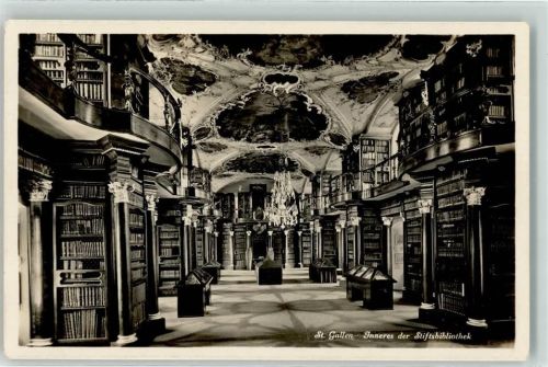 St. Gallen S. Gallo Interieur Staatsbibliothek AK Bibliothek Foto AK