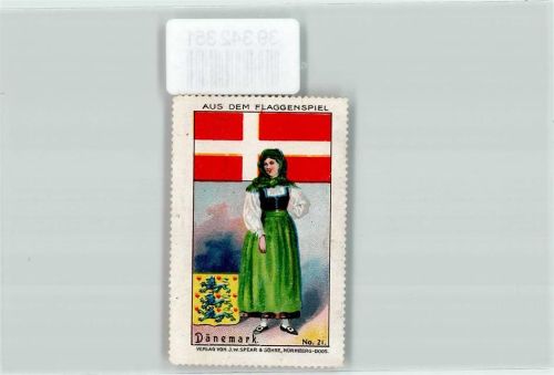 Aus dem Flaggenspiel Tracht Frau Wappen