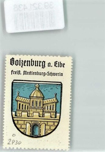 Boizenburg Vignette Wappen Freist. Mecklenburg Schwerin