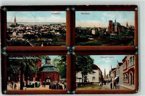 Kevelaer 1912 Gnadenkapelle Priesterhaus Hauptstraße Fahrrad Verlag Ottmar Zieher-München