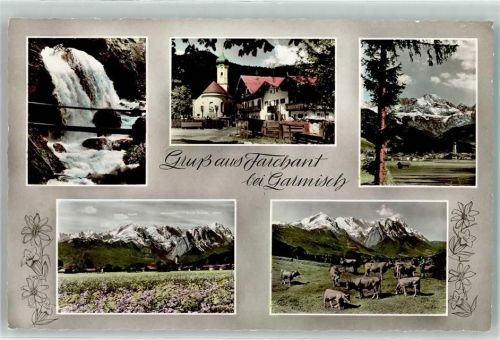 Farchant Wasserfall Pfarrkirche St. Andreas Rinderweide