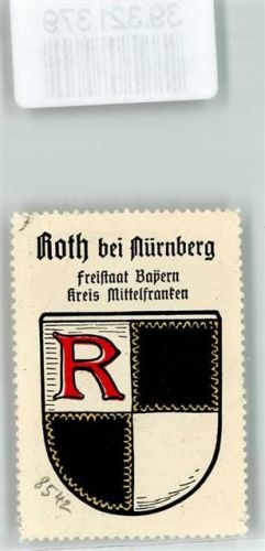 Roth Vignette Wappen Freistaat Bayern Kreis Mittelfranken