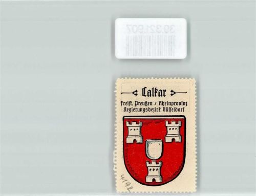 Kalkar Vignette Wappen Freist. Preußen Rheinprovinz Regierungsbezirk Düsseldorf