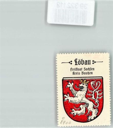 Löbau Vignette Wappen Freistaat Sachsen Kreis Bautzen