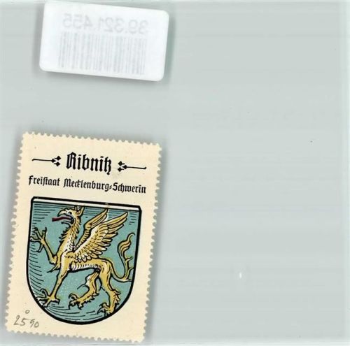 Ribnitz Vignette Wappen Freistaat Mecklenburg Schwerin