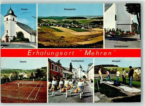 Mehren Tennisplatz Trachtenfest Minigolfplatz Springbrunnen