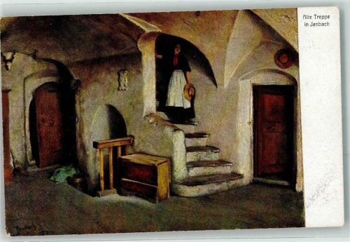 Jenbach ALte Treppe sign.Toby E.Rosenthal Nr.312