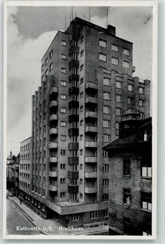 Kattowitz Hochhaus Sitz des Finanzpräsidium