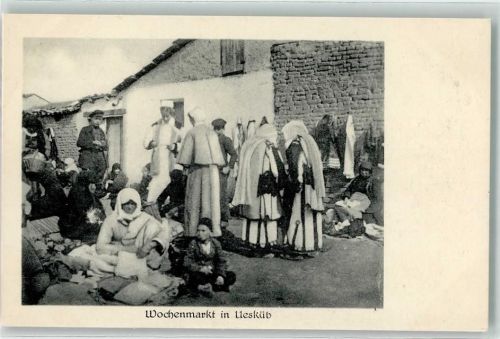 Skopje Wochenmarkt Volkstypen