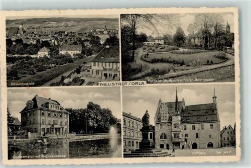 Neustadt Rathaus Denkmal Gamsteich Krankenkasse Stadtpark
