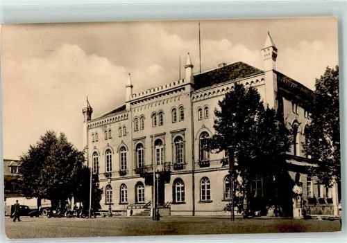 Sternberg Rathaus am Karl Liebknecht Platz Motorrad DKW