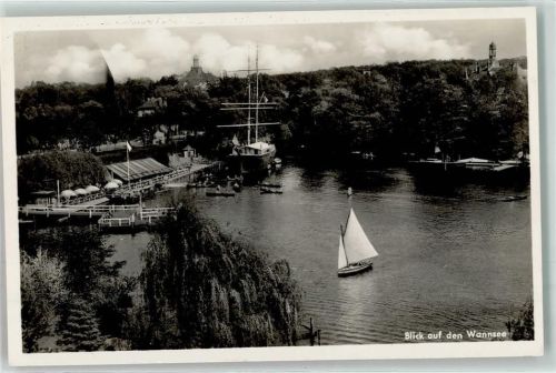 Wannsee Blick auf den Wannsee Segelboot