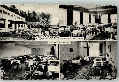 59519 W4773 Körbecke , Möhnesee - Hotel-Gasthaus Möhneseeterrassen Saal Clubzimmer