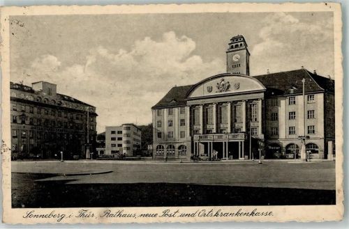 Sonneberg Rathaus neue Postu. Ortskrankenkasse
